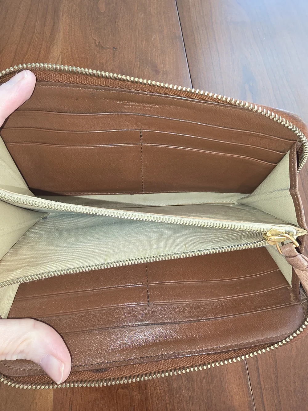 Genuine Bottega Veneta Woven Zip-Around NAPPA Leather Intrecciato Wallet, EUC